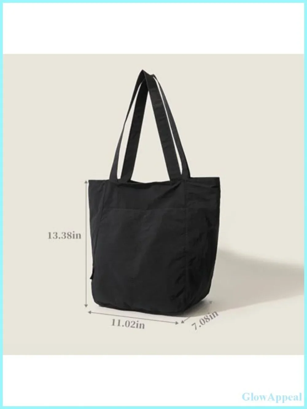 Lightweight Nylon Tote Bag Unisex Casual Shoulder Hobo for Travel Gym Work